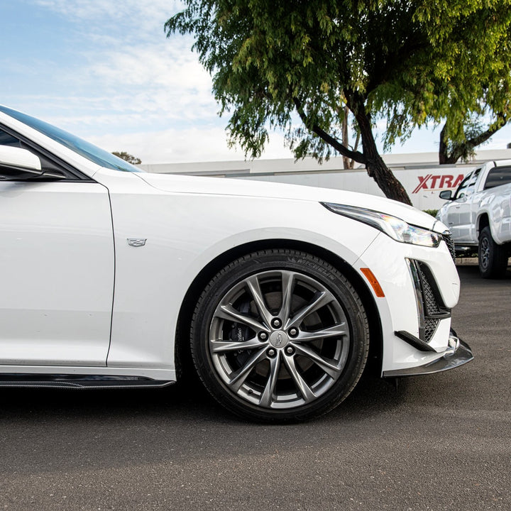 2020-24 Cadillac CT5-V Blackwing Package Style Carbon Fiber Front Lip Splitter Canards