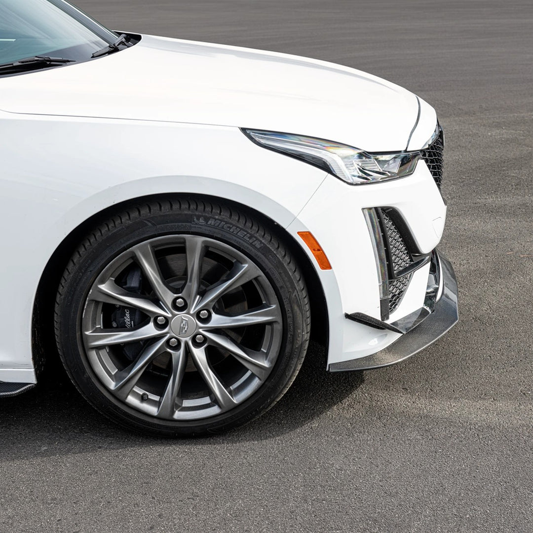 2020-24 Cadillac CT5-V Blackwing Package Style Carbon Fiber Front Lip Splitter Canards
