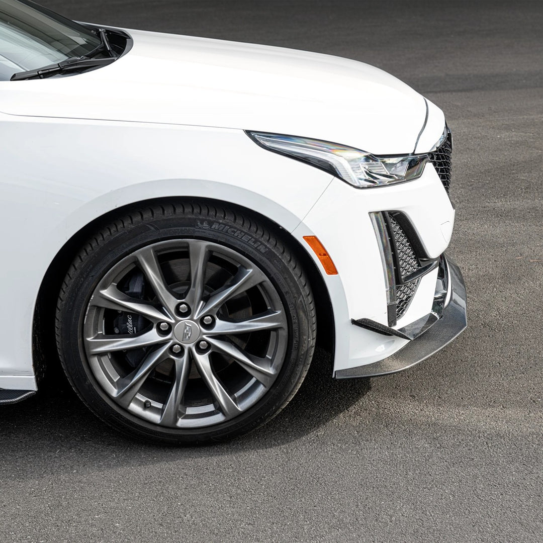 2020-24 Cadillac CT5-V Blackwing Package Style Carbon Fiber Front Lip Splitter Canards