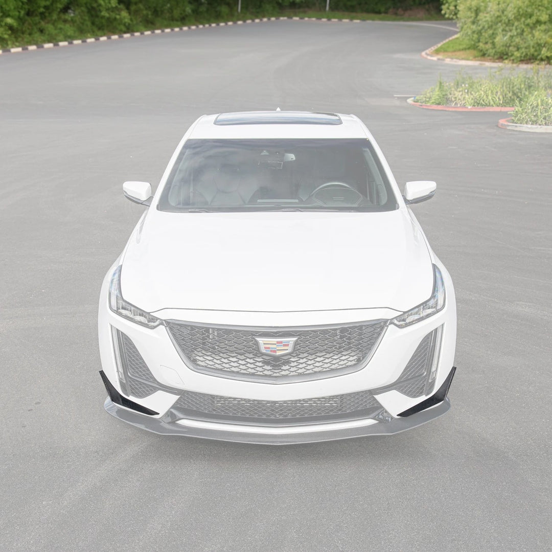 2020-24 Cadillac CT5-V Blackwing Package Style Carbon Fiber Front Lip Splitter Canards