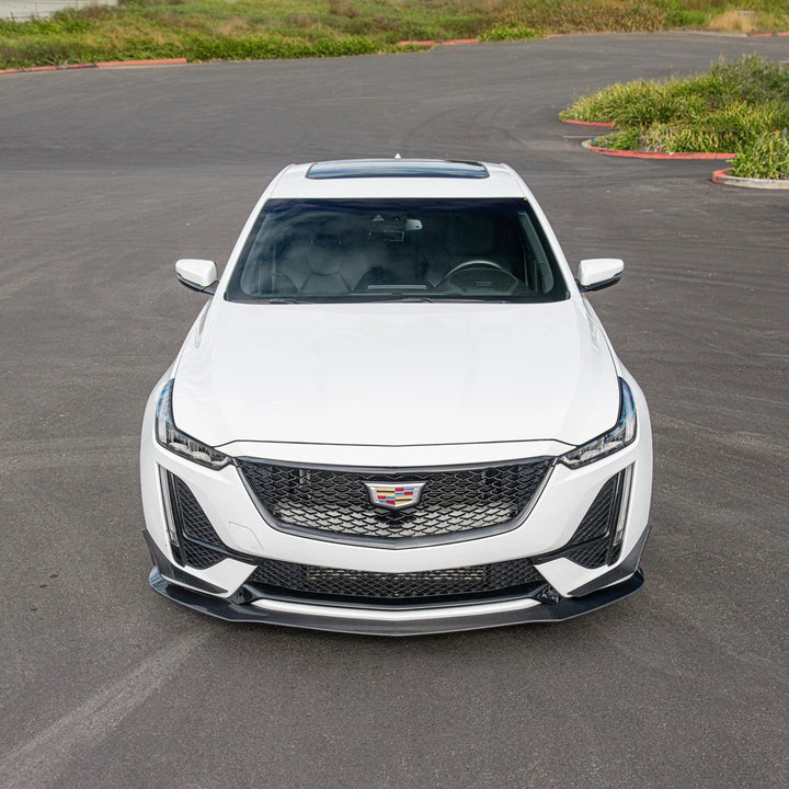 2020-24 Cadillac CT5-V Blackwing Package Style Carbon Fiber Front Lip Splitter Canards