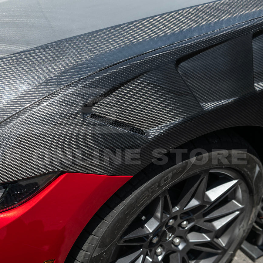2024-Up Ford Mustang S650 GTD Style Carbon Fiber Front Side Vented Fenders
