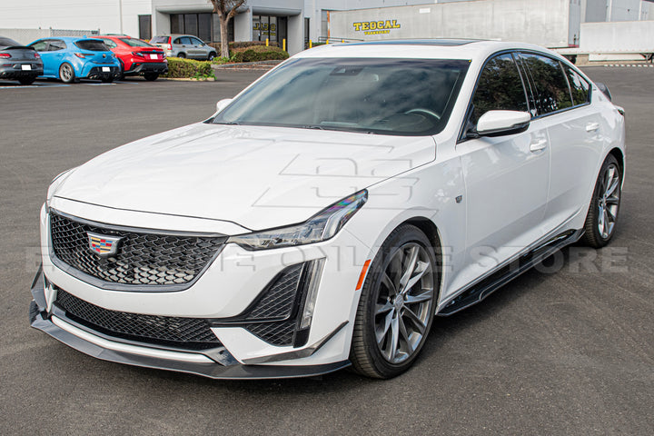 2020-24 Cadillac CT5-V Blackwing Package Style Carbon Fiber Front Lip Splitter Canards