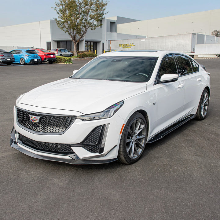 2020-24 Cadillac CT5-V Blackwing Package Style Carbon Fiber Front Lip Splitter Canards