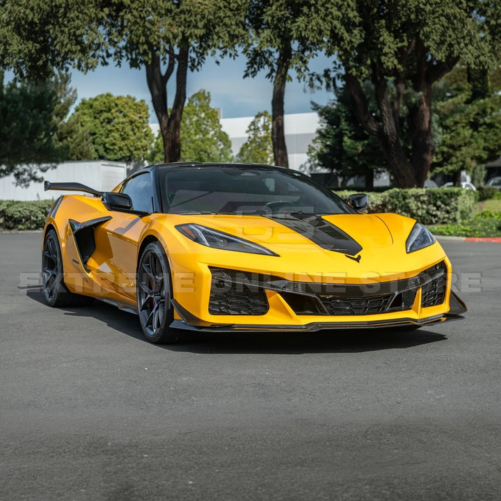 Corvette C8 Z06 / E-Ray DRY CARBON FIBER Front Splitter &amp; Canards [Z07 Extended Package]