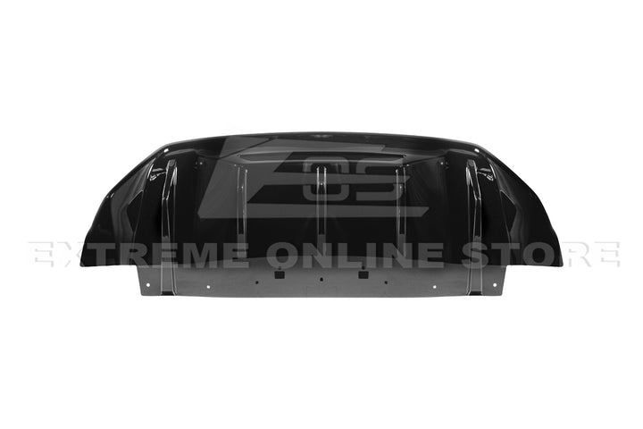 2024+ Ford Mustang Rear Finned Dry CArbon Fiber Bumper Diffuser