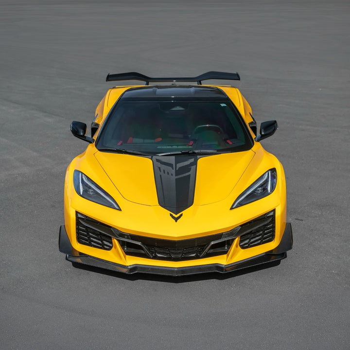 2023-Present Corvette C8 Z06 / E-Ray | Z07 Extended DRY CARBON FIBER Front Lip Splitter &amp; No-Drill Canards