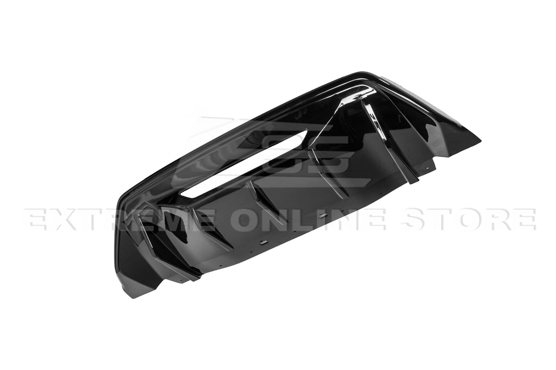 2024+ Ford Mustang Rear Finned Dry CArbon Fiber Bumper Diffuser