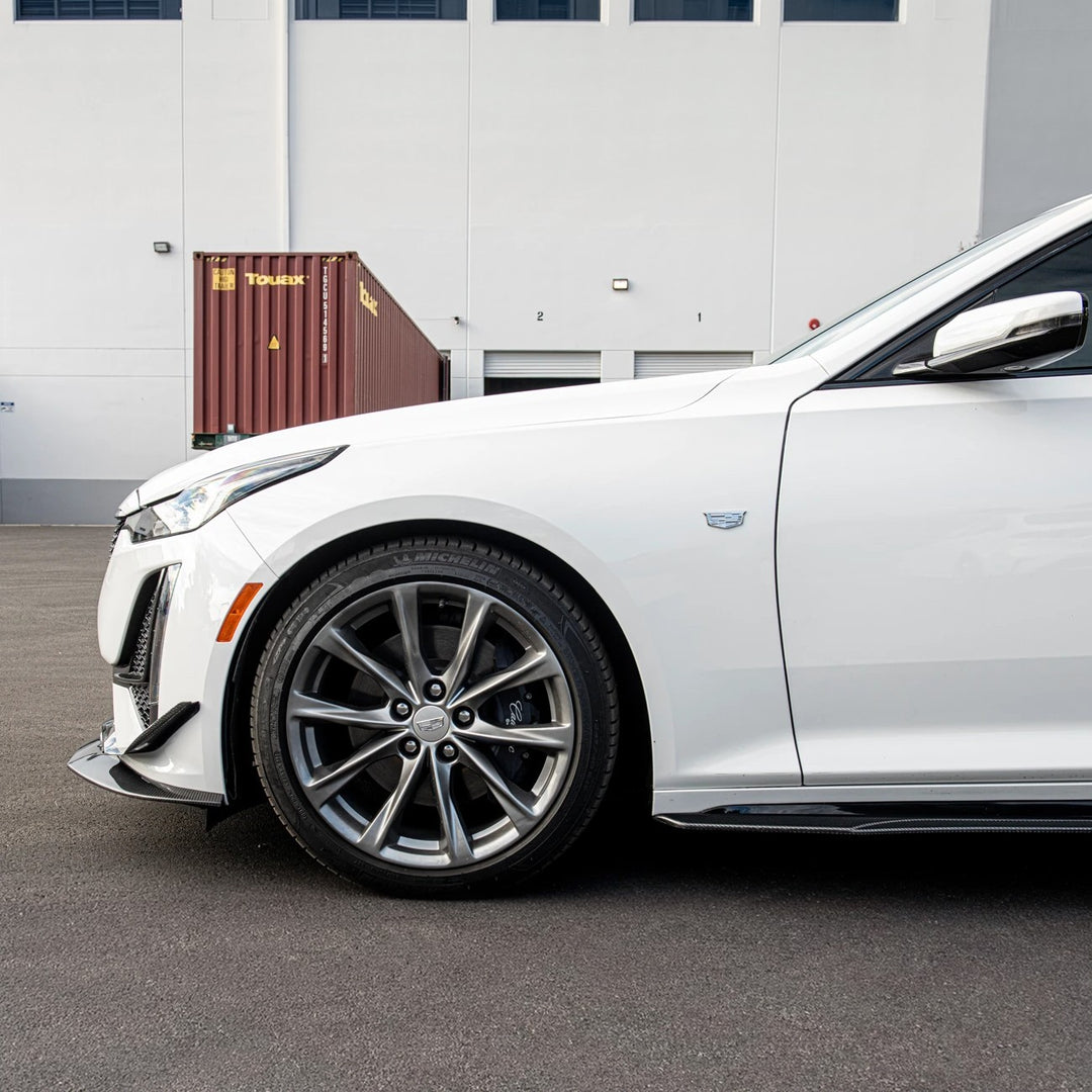 2020-24 Cadillac CT5-V Blackwing Package Style Carbon Fiber Front Lip Splitter Canards