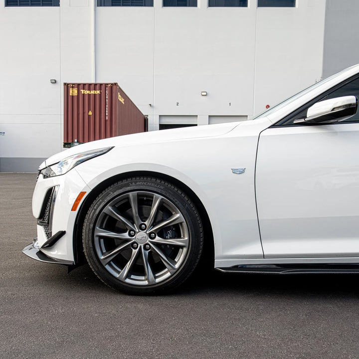 2020-24 Cadillac CT5-V Blackwing Package Style Carbon Fiber Front Lip Splitter Canards