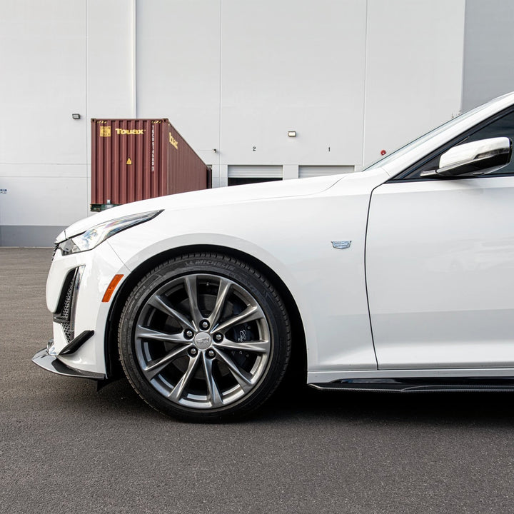 2020-24 Cadillac CT5-V Blackwing Package Style Carbon Fiber Front Lip Splitter Canards