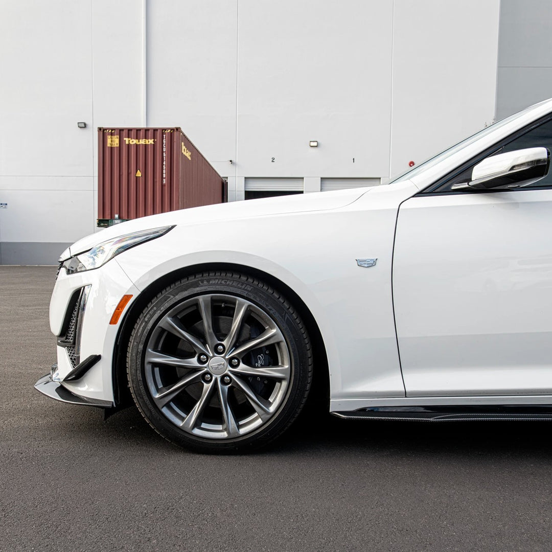 2020-24 Cadillac CT5-V Blackwing Package Style Carbon Fiber Front Lip Splitter Canards