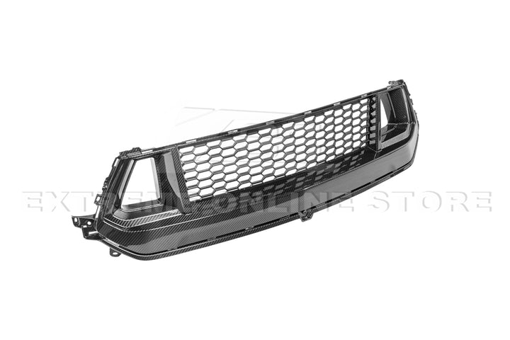 2024+ Ford Mustang DRY CARBON FIBER Front Upper Grille W/ GT Mesh Cover