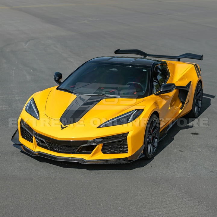Corvette C8 Z06 / E-Ray DRY CARBON FIBER Front Splitter &amp; Canards [Z07 Extended Package]