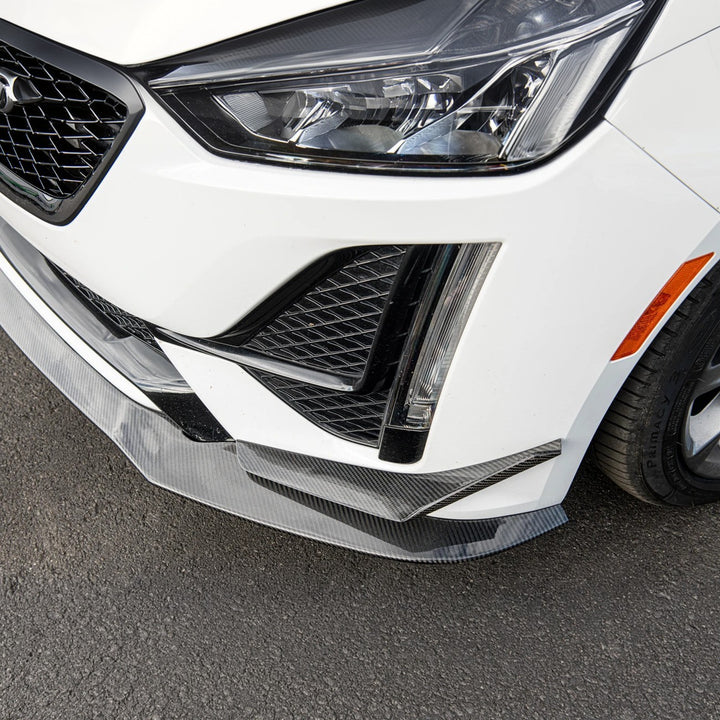 2020-24 Cadillac CT5-V Blackwing Package Style Carbon Fiber Front Lip Splitter Canards