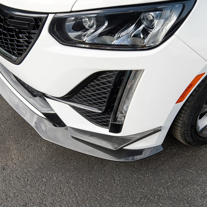 2020-24 Cadillac CT5-V Blackwing Package Style Carbon Fiber Front Lip Splitter Canards