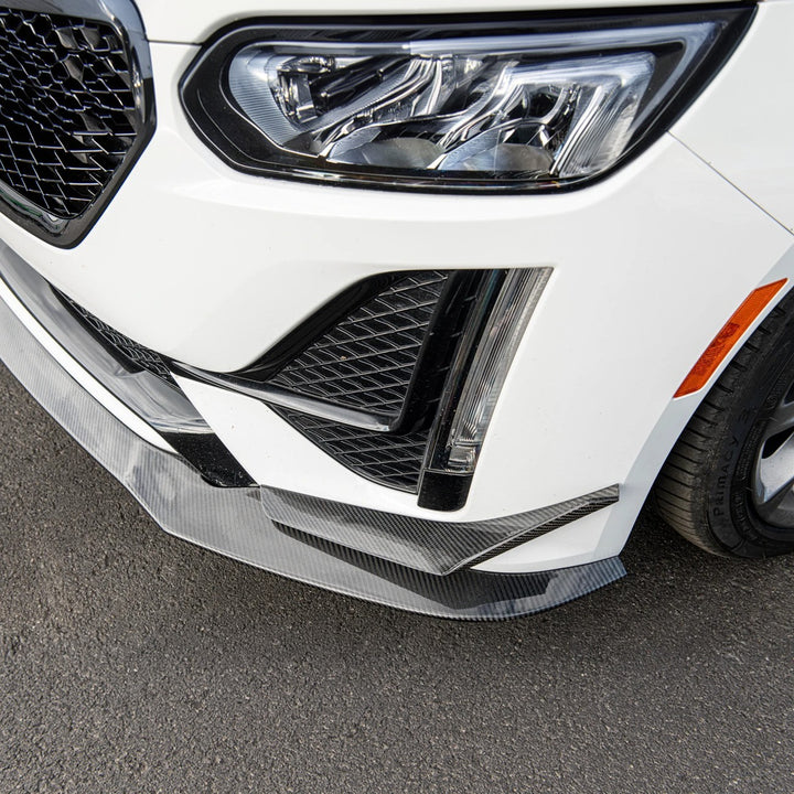 2020-24 Cadillac CT5-V Blackwing Package Style Carbon Fiber Front Lip Splitter Canards