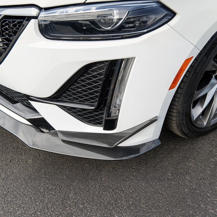 2020-24 Cadillac CT5-V Blackwing Package Style Carbon Fiber Front Lip Splitter Canards