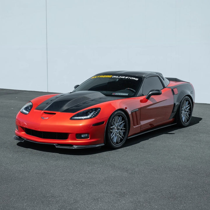 2005-2013 Corvette C6 | Dry Carbon Fiber Side Mirror Covers (4 Pieces)