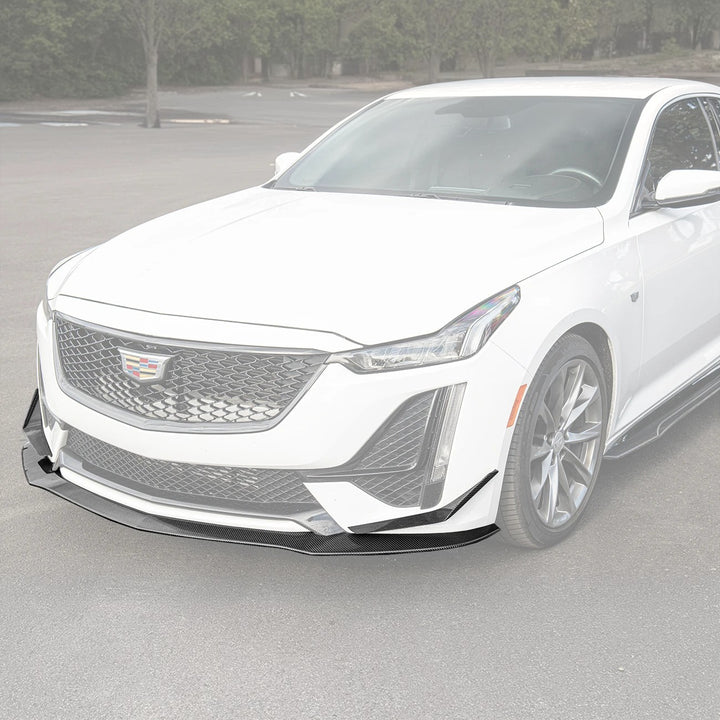 2020-24 Cadillac CT5-V Blackwing Package Style Carbon Fiber Front Lip Splitter Canards
