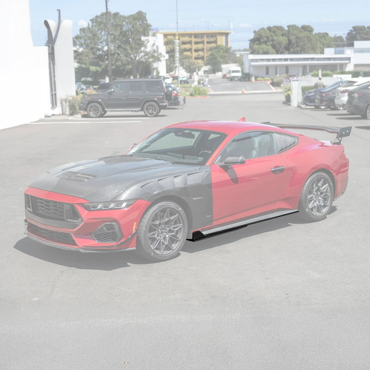 2024-Up Ford Mustang GT500 Style Add-On Side Skirts Extension
