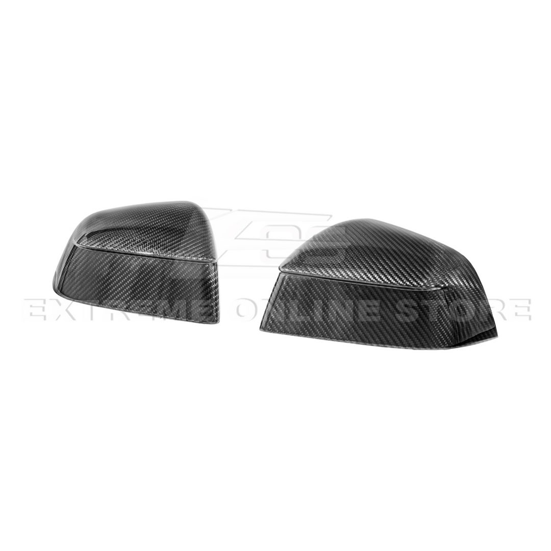 2025-Up Tesla Model Y Dry Carbon Fiber Tape On Side Mirror Cap Covers Pair