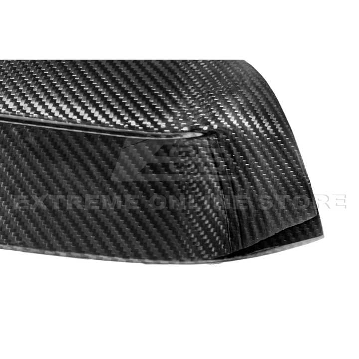 2025-Up Tesla Model Y Dry Carbon Fiber Tape On Side Mirror Cap Covers Pair