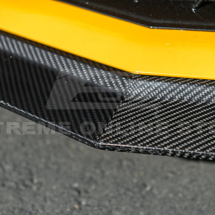 Corvette C8 Z06 / E-Ray DRY CARBON FIBER Front Splitter &amp; Canards [Z07 Extended Package]