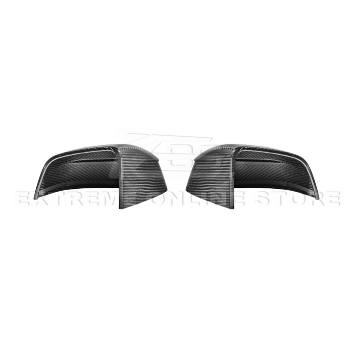 2025-Up Tesla Model Y Dry Carbon Fiber Tape On Side Mirror Cap Covers Pair
