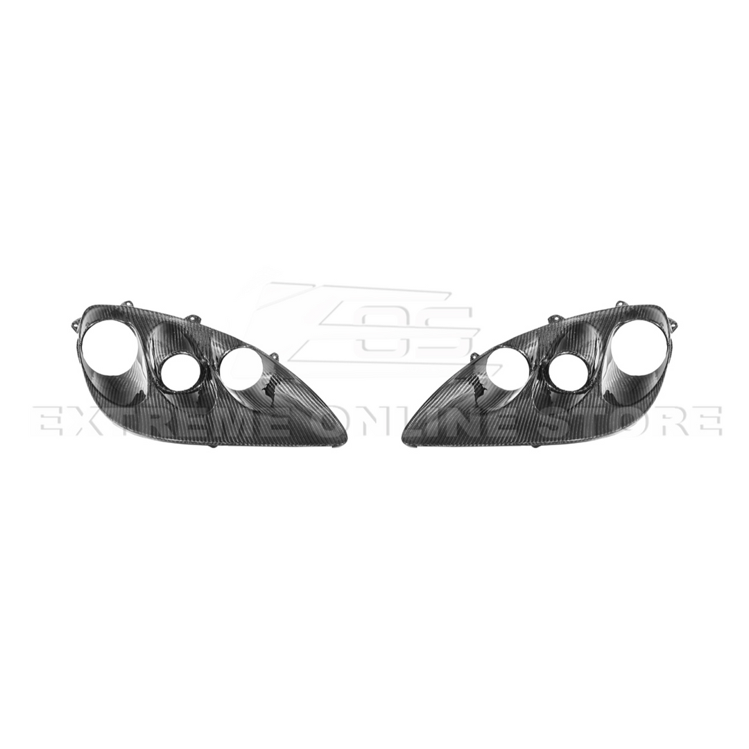 2005-13 Corvette C6 Replacment DRY CARBON FIBER Headlights Housing
