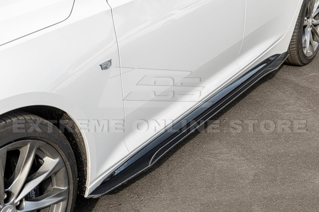 2020-24 Cadillac CT5-V Blackwing Package Style Carbon Front Lip &amp; Side Skirts