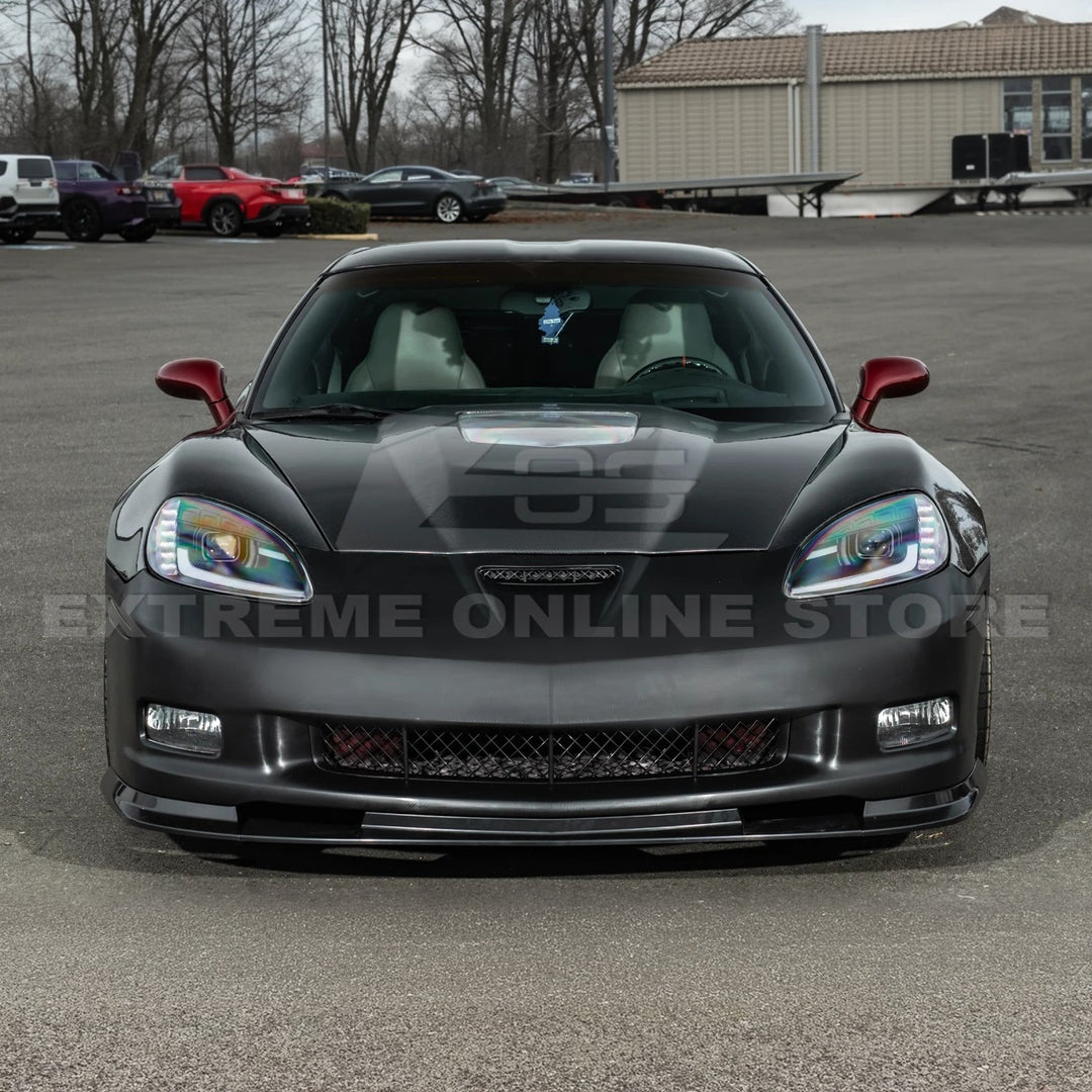 2005-13 Corvette C6 | ZR1 Style Primed Full Front Bumper Cover Lip