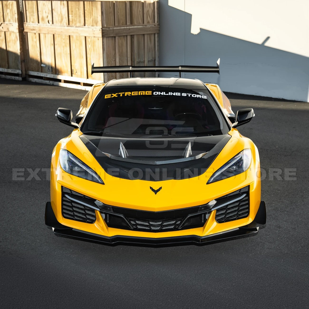 Corvette C8 Z06 / E-Ray DRY CARBON FIBER Front Splitter & Canards