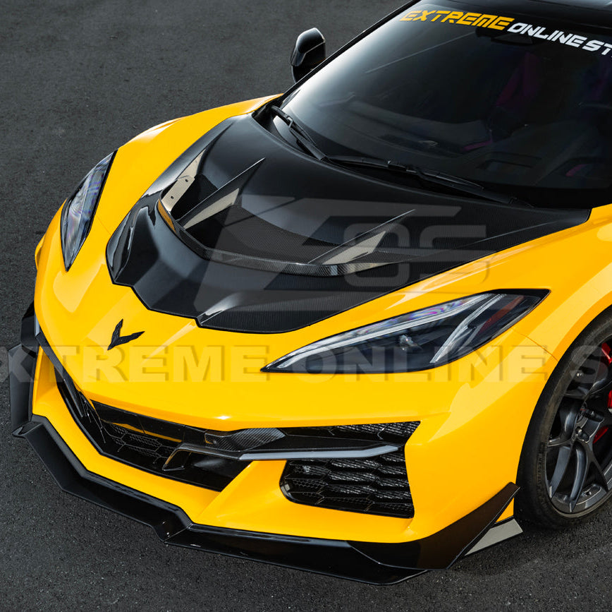 Corvette C8 Z06 / E-Ray DRY CARBON FIBER Front Splitter &amp; Canards [Z07 Extended Package]