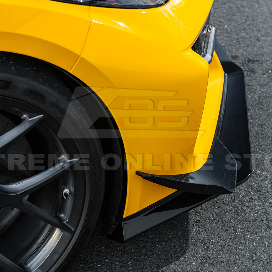 Corvette C8 Z06 / E-Ray DRY CARBON FIBER Front Splitter &amp; Canards [Z07 Extended Package]