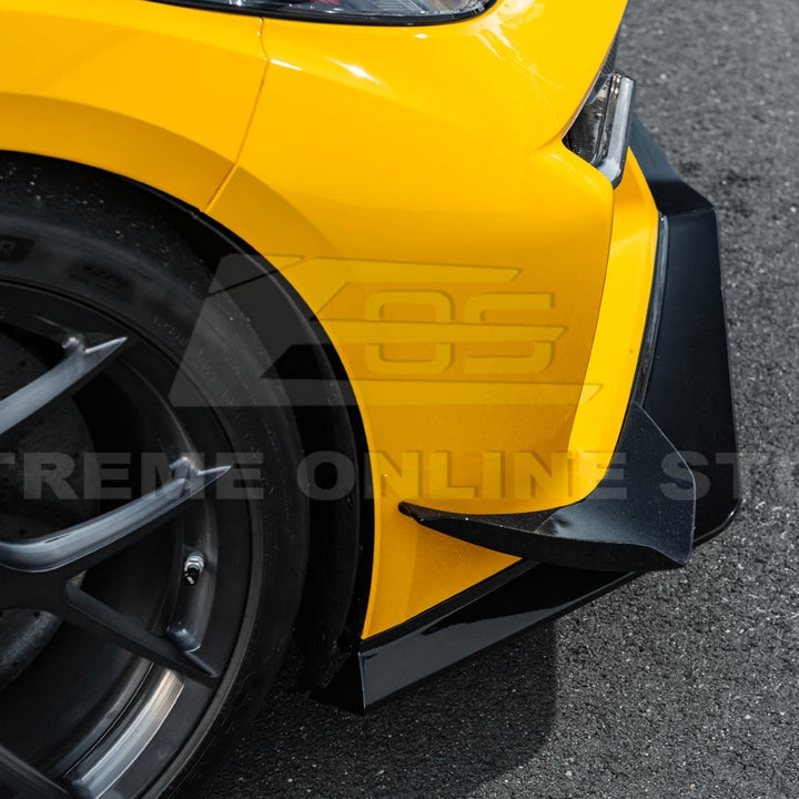Corvette C8 Z06 / E-Ray DRY CARBON FIBER Front Splitter &amp; Canards [Z07 Extended Package]