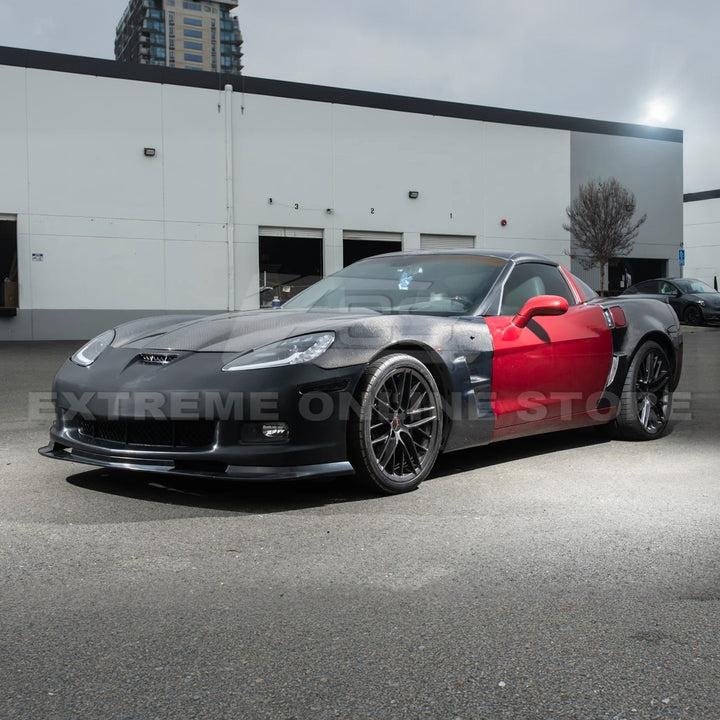 2005-13 Corvette C6 | ZR1 Style Primed Full Front Bumper Cover Lip