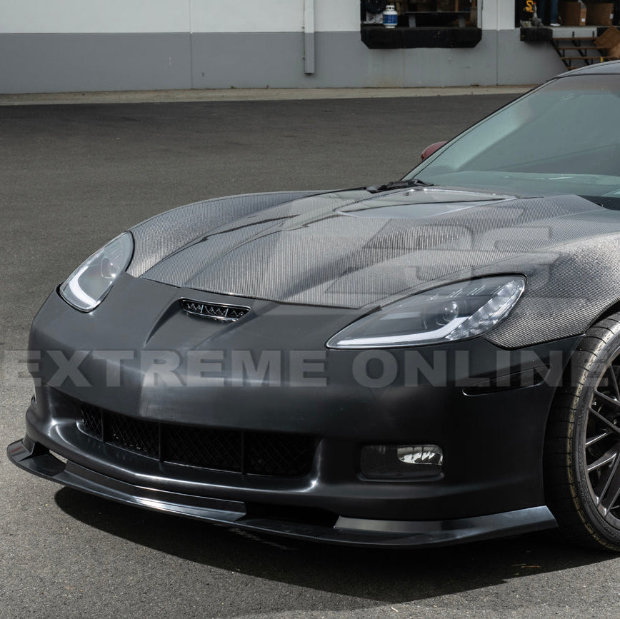 2005-13 Corvette C6 | ZR1 Style Primed Full Front Bumper Cover Lip