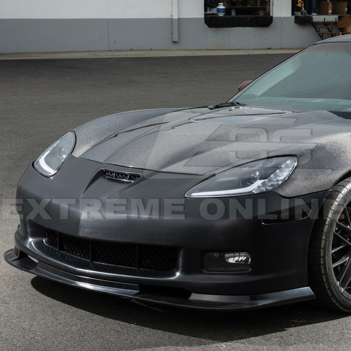 2005-13 Corvette C6 | ZR1 Style Primed Full Front Bumper Cover Lip