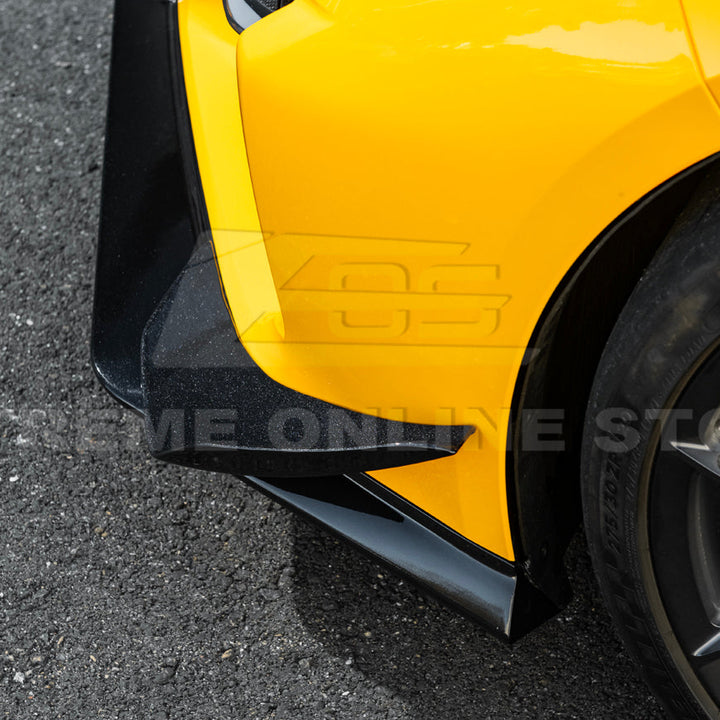 Corvette C8 Z06 / E-Ray DRY CARBON FIBER Front Splitter &amp; Canards [Z07 Extended Package]