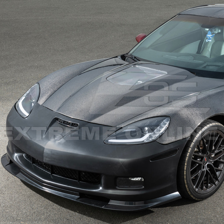 2005-13 Corvette C6 | ZR1 Style Primed Full Front Bumper Cover Lip