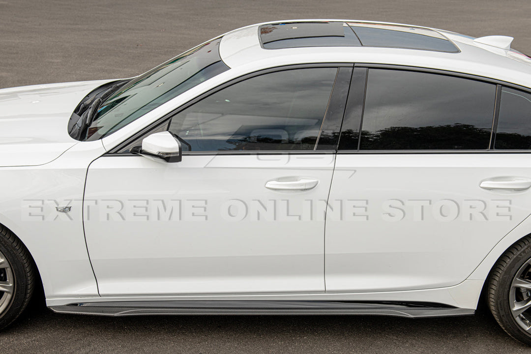 2020-24 Cadillac CT5-V Blackwing Package Style Carbon Front Lip &amp; Side Skirts