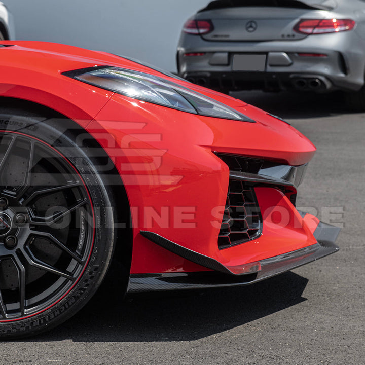 Chevrolet Corvette C8 Z06 / E-Ray DRY CARBON FIBER Front Side Canards