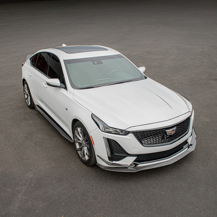 2020-24 Cadillac CT5-V Blackwing Package Style Carbon Fiber Front Lip Splitter Canards