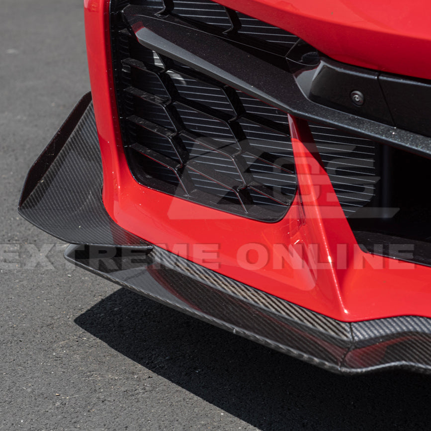 Chevrolet Corvette C8 Z06 / E-Ray DRY CARBON FIBER Front Side Canards