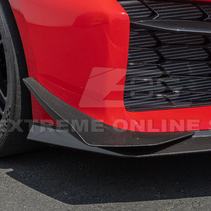 Chevrolet Corvette C8 Z06 / E-Ray DRY CARBON FIBER Front Side Canards