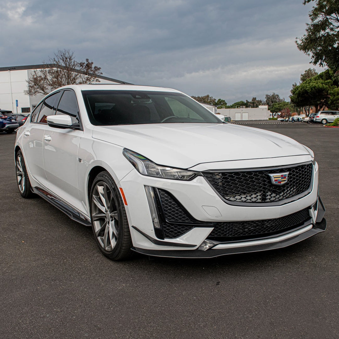 2020-24 Cadillac CT5-V Blackwing Package Style Carbon Fiber Front Lip Splitter Canards