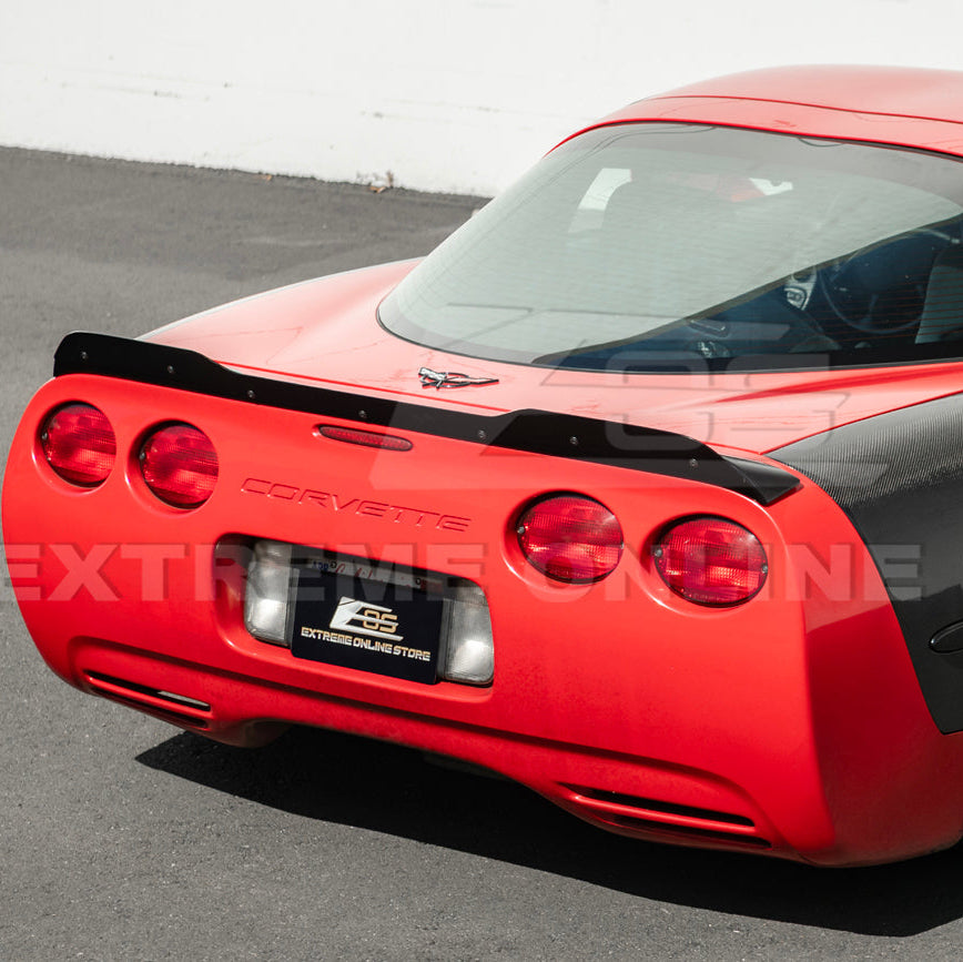 Corvette C5 ZR1 Extended GLOSSY BLACK Rear Trunk Lid Wickerbill Spoiler