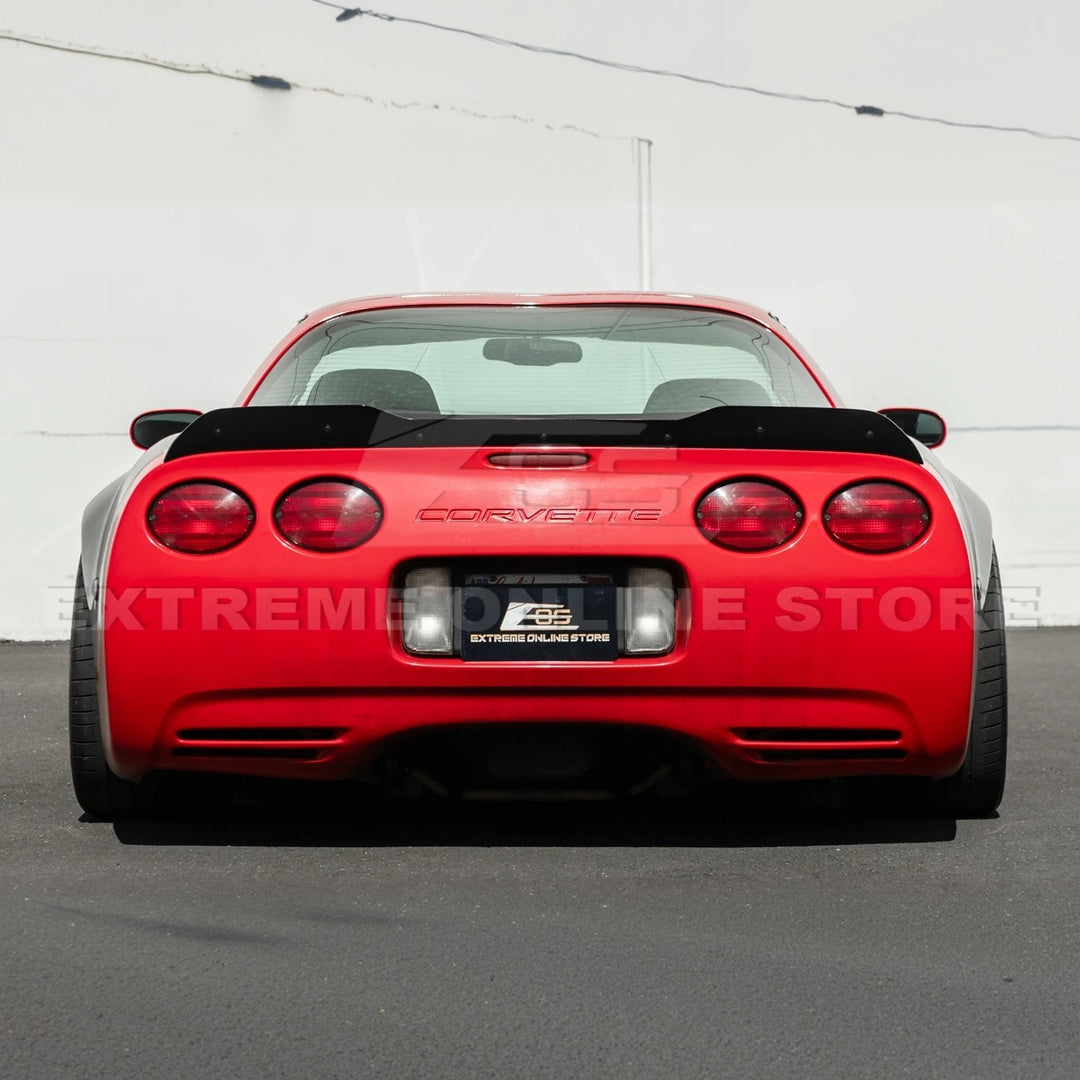 Corvette C5 ZR1 Extended GLOSSY BLACK Rear Trunk Lid Wickerbill Spoiler