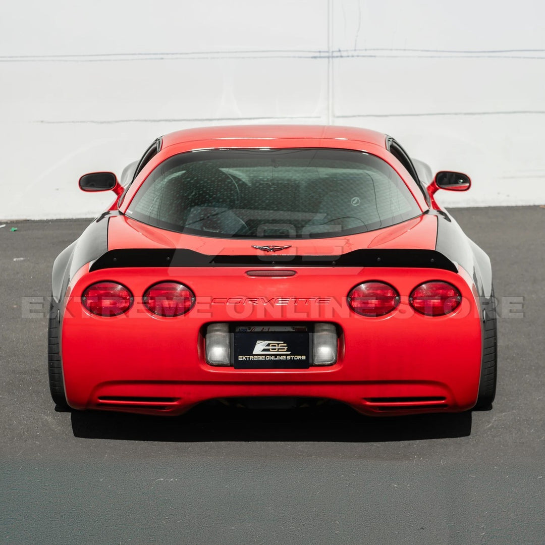 Corvette C5 ZR1 Extended GLOSSY BLACK Rear Trunk Lid Wickerbill Spoiler